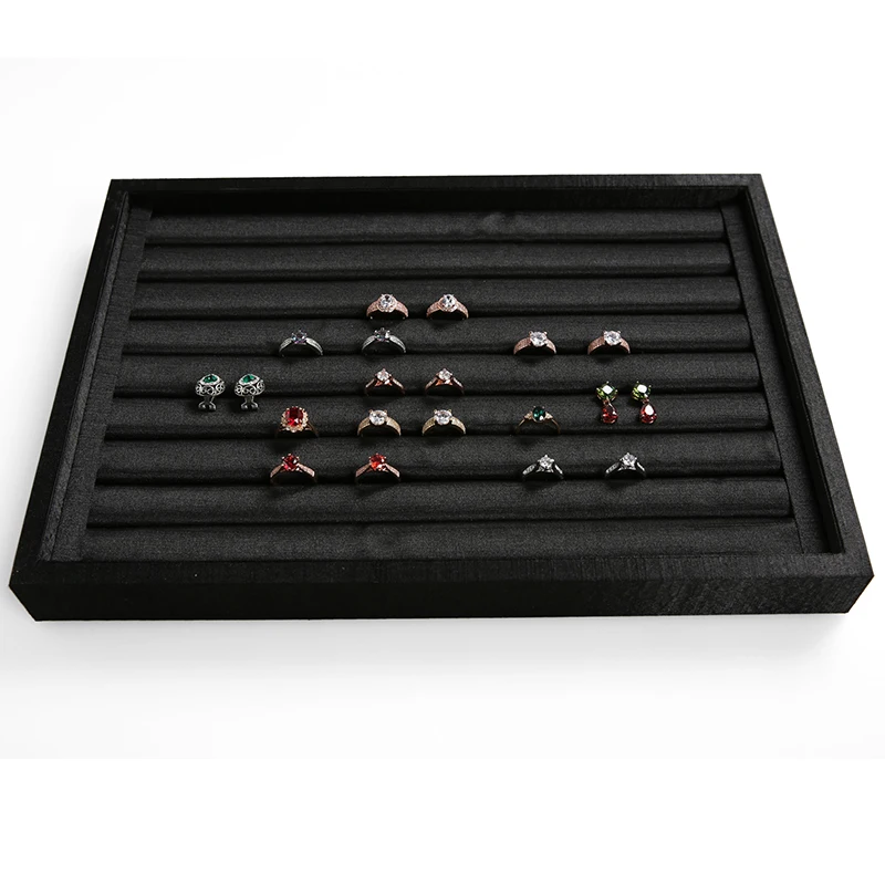 ANFEI Luxury black velvet ring trays earring trays high quality 8 lines ring earring jewelry display storage trays GD2006
ANFEI Luxury black velvet ring trays earring trays high quality 8 lines ring earring jewelry display storage trays GD2006