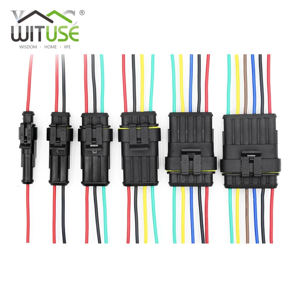 

1 Sets/lots 1/2/3/4/5/6 Pin Car Waterproof Electrical Connector Plug with Electrical Wire Cable Car auto truck wire harness