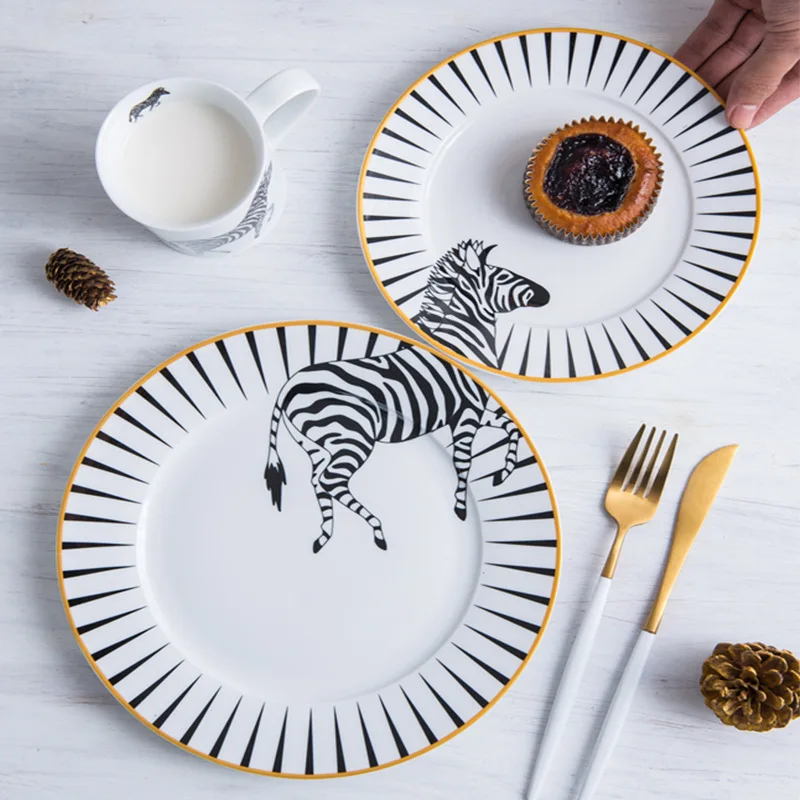 Ceramics Roundless Flat Plate Set Edible Hand-painted Wild Animal Dish Cartoon Dinnerware illustration 2pcs/set
Ceramics Roundless Flat Plate Set Edible Hand-painted Wild Animal Dish Cartoon Dinnerware illustration 2pcs/set