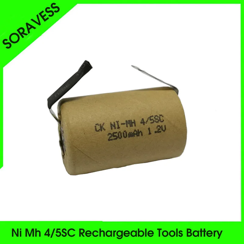 SORAVESS 1/8PCS 1.2V Rechargeable Battery 4/5 SC Batteries 2500mAh NiMh Ni Mh With Welding Tabs Points For Charging Drill Tools
SORAVESS 1/8PCS 1.2V Rechargeable Battery 4/5 SC Batteries 2500mAh NiMh Ni Mh With Welding Tabs Points For Charging Drill Tools