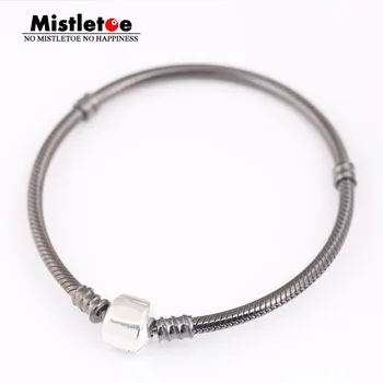 Mistletoe Authentic 925 Sterling Silver Black Bracelet Snake Chain European Jewelry
Mistletoe Authentic 925 Sterling Silver Black Bracelet Snake Chain European Jewelry