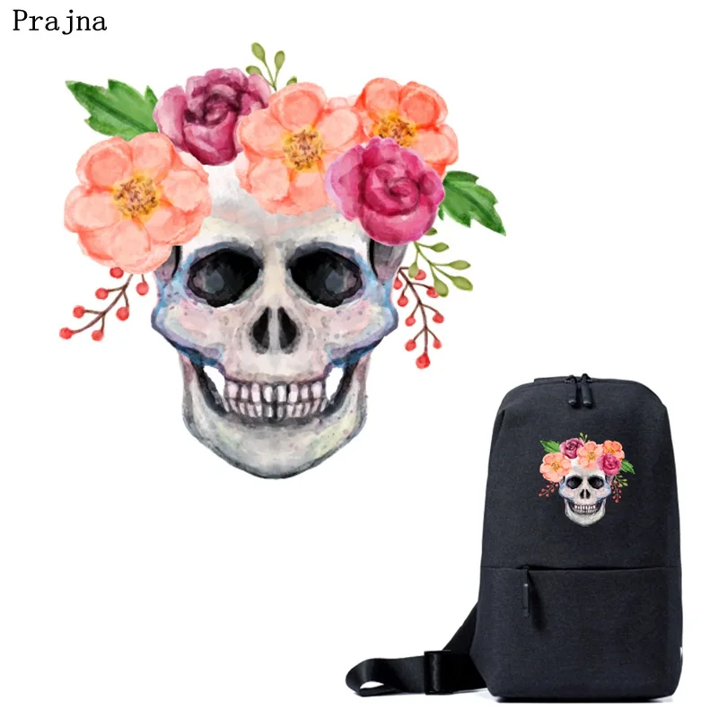 Prajna Skull Style Ironing On Patches For Clothes Punk Sugar Skull Bag Stickers Stripes On Clothing DIY Stencil Transfer T-shirt
Prajna Skull Style Ironing On Patches For Clothes Punk Sugar Skull Bag Stickers Stripes On Clothing DIY Stencil Transfer T-shirt