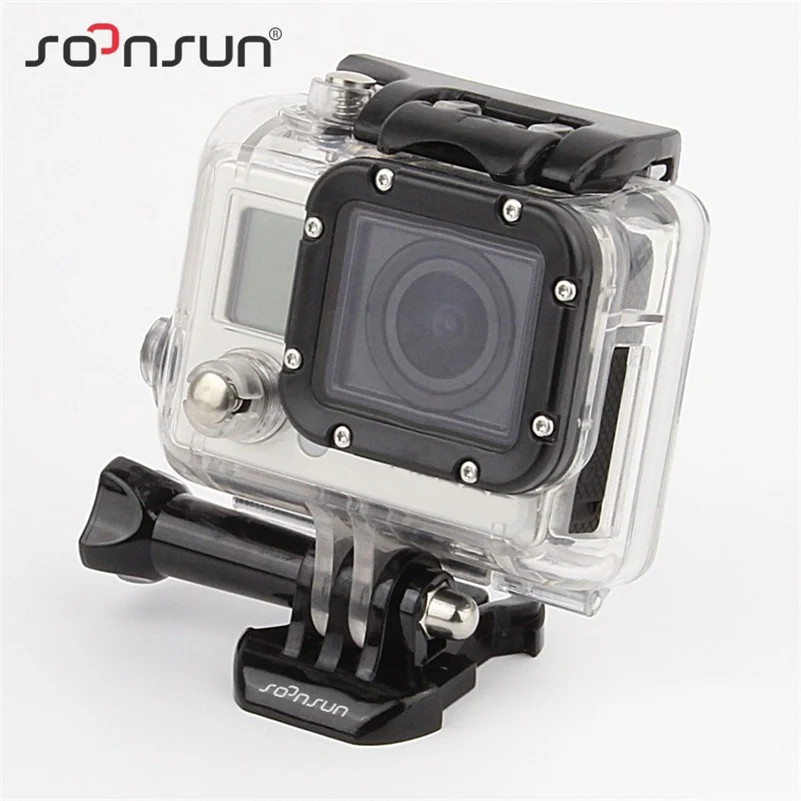 

SOONSUN Skeleton Housing Case Side Open Protective Cover with Lens Side-opening for GoPro Hero 3 For Go Pro Hero3 Accessories