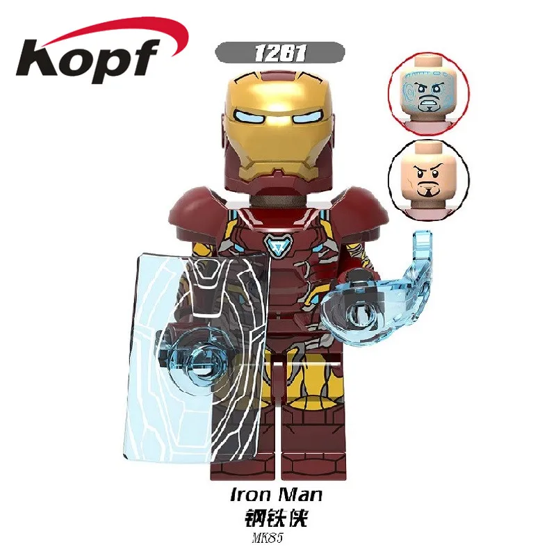 XH 1261 1262 1263 1264 1265 1266 1267 1268 X0258 Super Heroes Avengers 4 Endgame Bricks War Machine Nebula Thor  Iron Man Figures Building Blocks  For Children Toys Gift