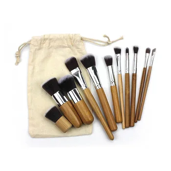Good quality linen bag with 11 bamboo handle cosmetic brush sleeve makeup brushes
Good quality linen bag with 11 bamboo handle cosmetic brush sleeve makeup brushes