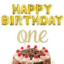 1st Happy Birthday Decoration Foil Balloons Gold ONE Cake Topper 1 Years old Birthday Boys Girl Kids Cake Decoration Baby Shower
1st Happy Birthday Decoration Foil Balloons Gold ONE Cake Topper 1 Years old Birthday Boys Girl Kids Cake Decoration Baby Shower
