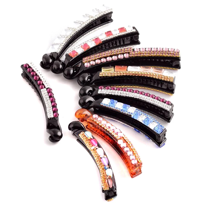 Fashion Trendy Women Rhinestone Crystal Banana Barrette Acrylic Hair Clip Claw Clamp Korean Hair Accessories
Fashion Trendy Women Rhinestone Crystal Banana Barrette Acrylic Hair Clip Claw Clamp Korean Hair Accessories
