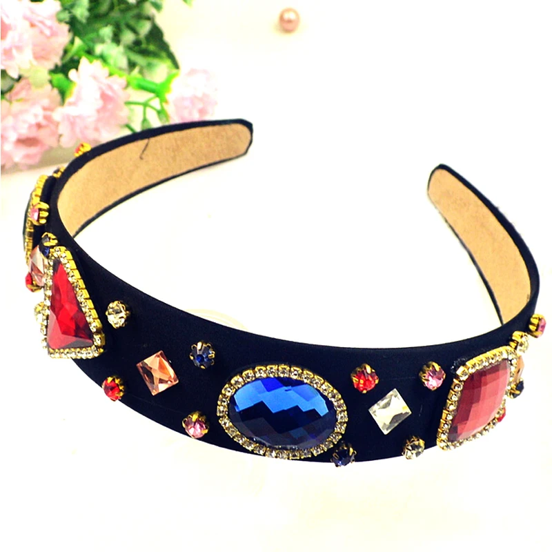 fashion women wide hair jewelry Luxury Vintage colorful gems crystal Hairband hair wear bride women gift
fashion women wide hair jewelry Luxury Vintage colorful gems crystal Hairband hair wear bride women gift