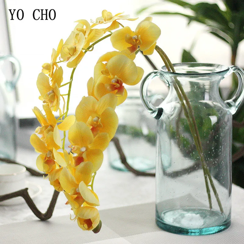 YO CHO Artificial Flowers Orchid 11 Head Silk Pink White Real Touch Orchid Artificial Flower Wedding Home Butterfly Decor Flower
YO CHO Artificial Flowers Orchid 11 Head Silk Pink White Real Touch Orchid Artificial Flower Wedding Home Butterfly Decor Flower