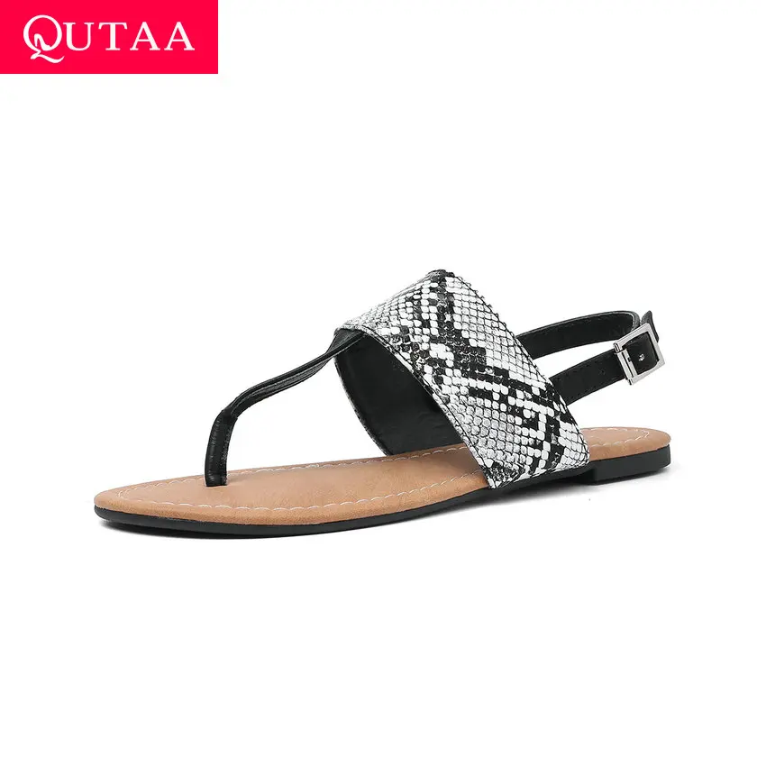 QUTAA 2019 Women Sandals Round open-toed Retro Serpentine PU Leather Slingback Simple Rome Buckle Ladies Flat Shoes Size 36-43
QUTAA 2019 Women Sandals Round open-toed Retro Serpentine PU Leather Slingback Simple Rome Buckle Ladies Flat Shoes Size 36-43