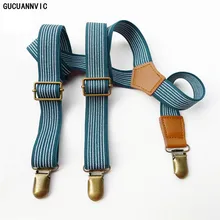 New Retro green Striped suspenders men braces 3 clip leisure pants suspenders for Mens and Womens vintage tirantes hombre
New Retro green Striped suspenders men braces 3 clip leisure pants suspenders for Mens and Womens vintage tirantes hombre
