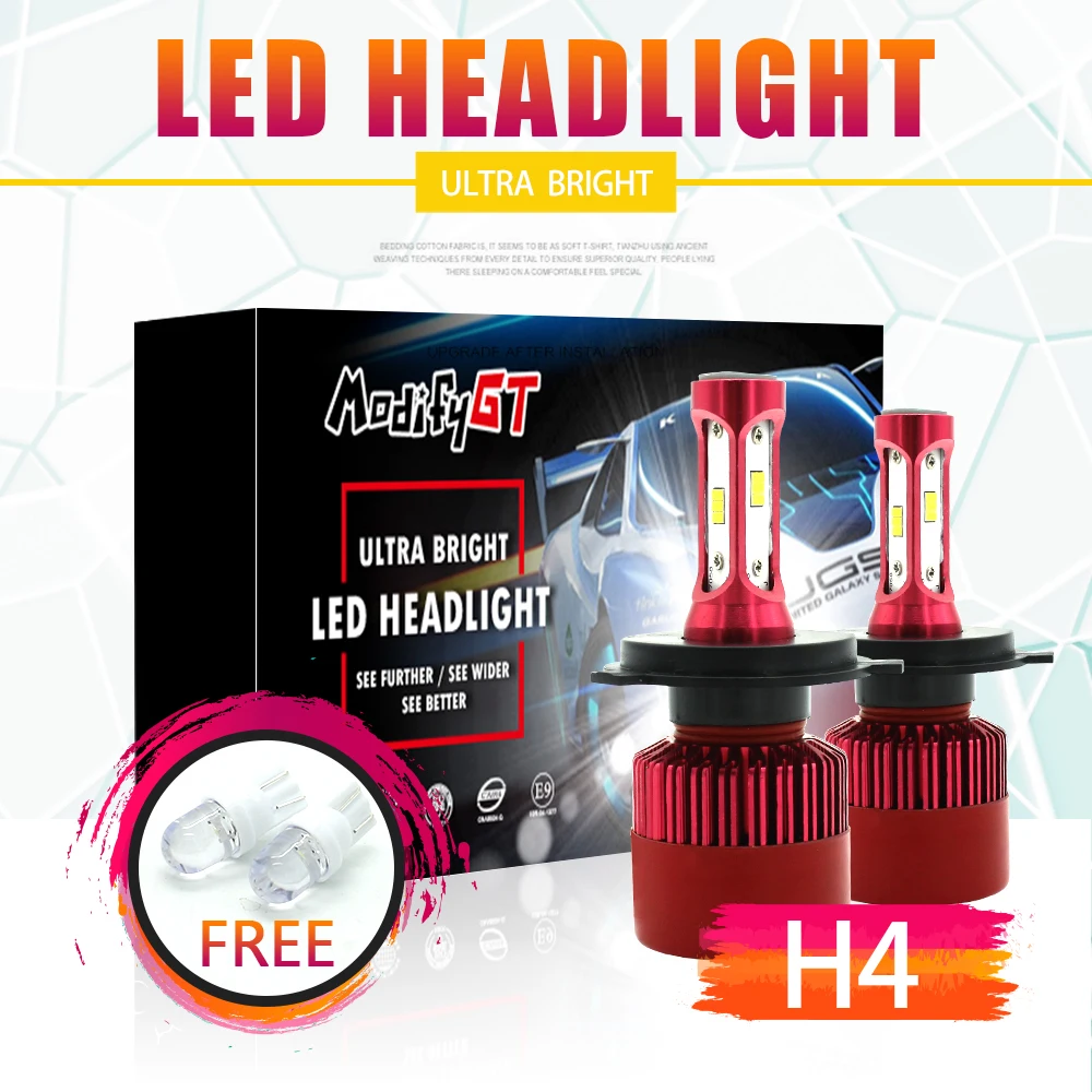 S2R H4 Led Headlights H1/H3/H4/H7/H11/H13/9005/9006 LED Car Headlight Bulb Hi-Lo Beam 72W 8000LM 6500K Auto Led Headlamp 12v 24v
S2R H4 Led Headlights H1/H3/H4/H7/H11/H13/9005/9006 LED Car Headlight Bulb Hi-Lo Beam 72W 8000LM 6500K Auto Led Headlamp 12v 24v