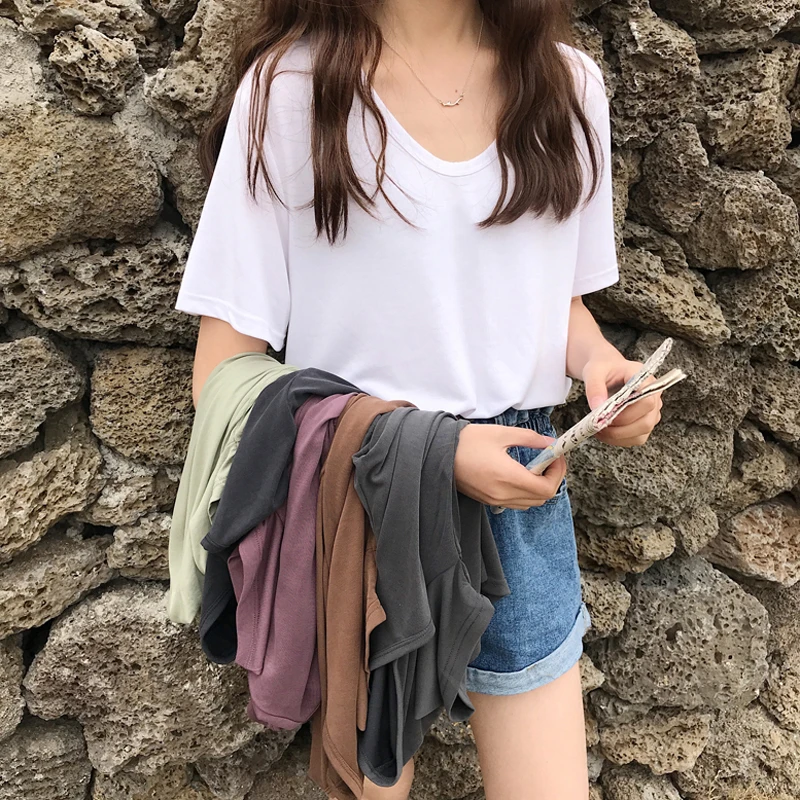 5 Colors Mihoshop Ulzzang Korean Korea Women Fashion Clothing Round Neck Preppy Basic Student Loose T shirt Tops
5 Colors Mihoshop Ulzzang Korean Korea Women Fashion Clothing Round Neck Preppy Basic Student Loose T shirt Tops