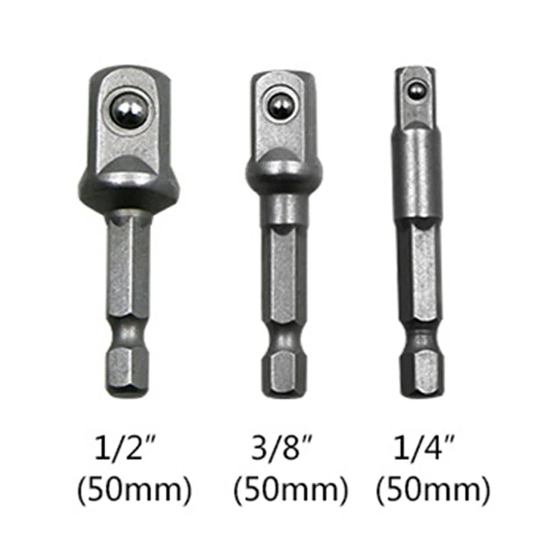 3pcs/set Chrome Vanadium Steel Socket Adapter Hex Shank to 1/4"-1/2" 25-73 mm Extension Drill Bits Bar Hex Bit Set Power Tools
3pcs/set Chrome Vanadium Steel Socket Adapter Hex Shank to 1/4"-1/2" 25-73 mm Extension Drill Bits Bar Hex Bit Set Power Tools