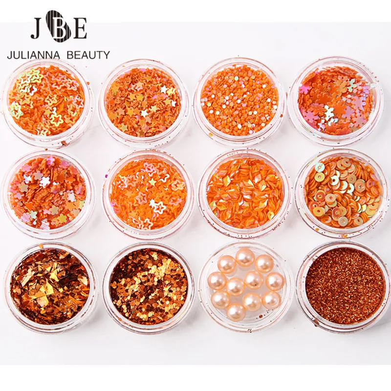12Pcs Orange Sequine Semicircle Pearl Nail Glitter Powder Mirror Laser Chrome Pigment Manicure Nail Art Decorations New Arrival
12Pcs Orange Sequine Semicircle Pearl Nail Glitter Powder Mirror Laser Chrome Pigment Manicure Nail Art Decorations New Arrival