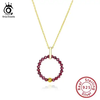 ORSA JEWELS Silver 925 Women Necklace Circle Round Pendant Red Stone Garnet 18K Gold Plated Chain Sterling Silver Jewelry OSN154
ORSA JEWELS Silver 925 Women Necklace Circle Round Pendant Red Stone Garnet 18K Gold Plated Chain Sterling Silver Jewelry OSN154