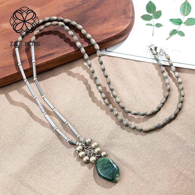 Green Natural Cobblestone Pendant Necklace Wooden Beads Women Sweater Rope Chain Necklaces Clothes Accessories Fashion Jewelry
Green Natural Cobblestone Pendant Necklace Wooden Beads Women Sweater Rope Chain Necklaces Clothes Accessories Fashion Jewelry