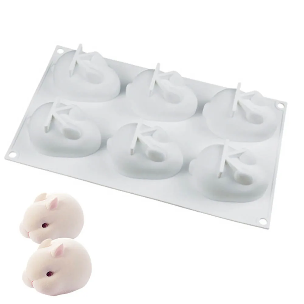 GODWJ 6 Holes Silicone Rabbit Mousse Mold For Baking Cake Dessert Fondant Mould Fruit Chocolates Moule Pastry Pan Bakeware
GODWJ 6 Holes Silicone Rabbit Mousse Mold For Baking Cake Dessert Fondant Mould Fruit Chocolates Moule Pastry Pan Bakeware