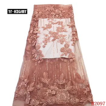 YF HZGJMY Latest African sequins lace fabric 2019 high quality pretty french tulle laces fabrics bead for garment material A2063
YF HZGJMY Latest African sequins lace fabric 2019 high quality pretty french tulle laces fabrics bead for garment material A2063
