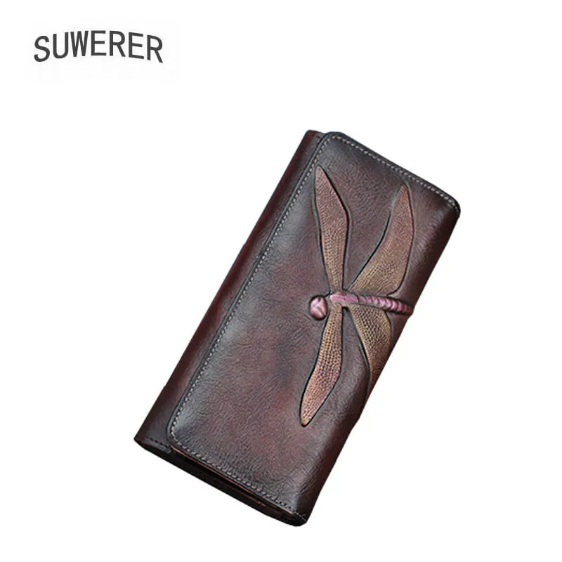 2018 New Genuine Leather bags real leather embossing luxury fashion clutch bag women bags designer women leather wallets