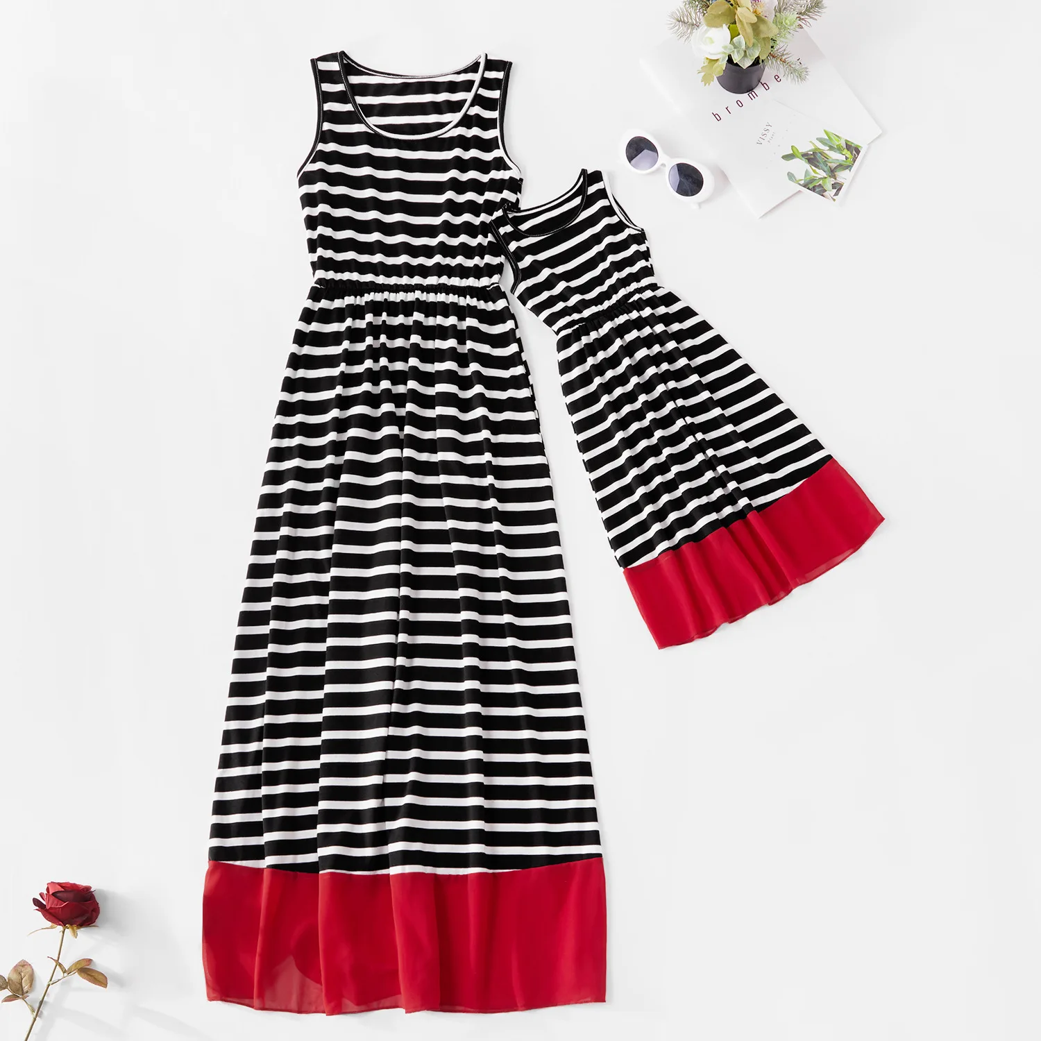 Striped Matching Mother and Daughter Dresses Mommy and Me Clothes Sleeveless Mom Mum and Baby Girls Dress Family Outfits Look
Striped Matching Mother and Daughter Dresses Mommy and Me Clothes Sleeveless Mom Mum and Baby Girls Dress Family Outfits Look