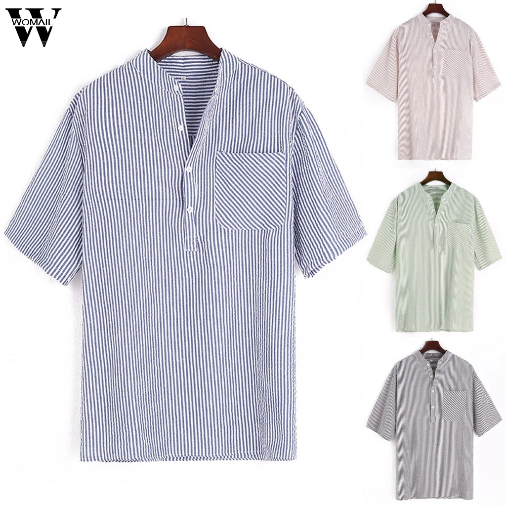 Womail Polo Shirt Men Summer Casual Short Sleeve Stripe Buttons Pocket Slim Fit Gift High Quantity polo men Fashion 2019 A10
Womail Polo Shirt Men Summer Casual Short Sleeve Stripe Buttons Pocket Slim Fit Gift High Quantity polo men Fashion 2019 A10