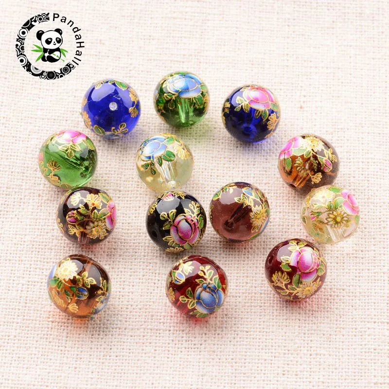 5pcs 12mm Flower Painted Glass Round Beads for Making Necklace Bracelets Earrings Blue Violet Royal Blue Green Red White
5pcs 12mm Flower Painted Glass Round Beads for Making Necklace Bracelets Earrings Blue Violet Royal Blue Green Red White