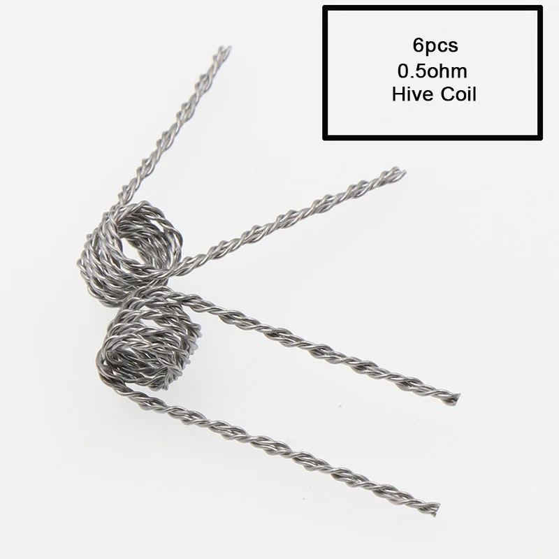 XFKM 8 in 1 Prebuilt Coil Clapton Coil Alien Tiger Hive Quad Flat twisted Fused Heating Wire for Vape DIY E Cig Premade Coil