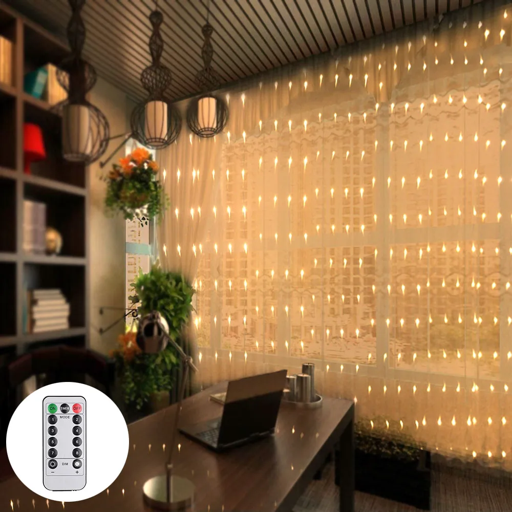 USB Operated 3x3M 300 LED icicle Curtain Srting Lights 8 Modes Remote Control Hanging Curtain Lights for Bedroom Wedding Decor
USB Operated 3x3M 300 LED icicle Curtain Srting Lights 8 Modes Remote Control Hanging Curtain Lights for Bedroom Wedding Decor