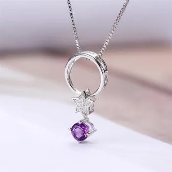 wholesale new fashion ring crystal jewelry 925 sterling silver natural purple amethyst round circle pendant necklace for gril
wholesale new fashion ring crystal jewelry 925 sterling silver natural purple amethyst round circle pendant necklace for gril