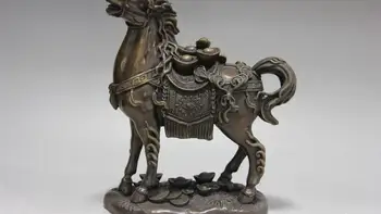 Chinese Classical bronze copper Zodiac Year Horse Money Wealth Horse luck statue
Chinese Classical bronze copper Zodiac Year Horse Money Wealth Horse luck statue