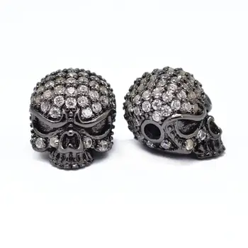 Brass Micro Pave Cubic Zirconia Beads, Skull, Lead Free & Nickel Free & Cadmium Free, Gunmetal, 13x10x10mm, Hole: 1.5mm
Brass Micro Pave Cubic Zirconia Beads, Skull, Lead Free & Nickel Free & Cadmium Free, Gunmetal, 13x10x10mm, Hole: 1.5mm