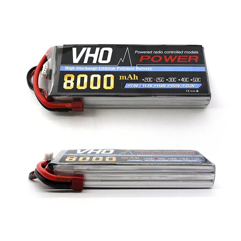 VHO 2PCS 3S 11.1V 8000mah 25C XT60/T/XT90/EC5 LiPo Battery Traxxas for RC Helicopter Airplane Car Boat
VHO 2PCS 3S 11.1V 8000mah 25C XT60/T/XT90/EC5 LiPo Battery Traxxas for RC Helicopter Airplane Car Boat