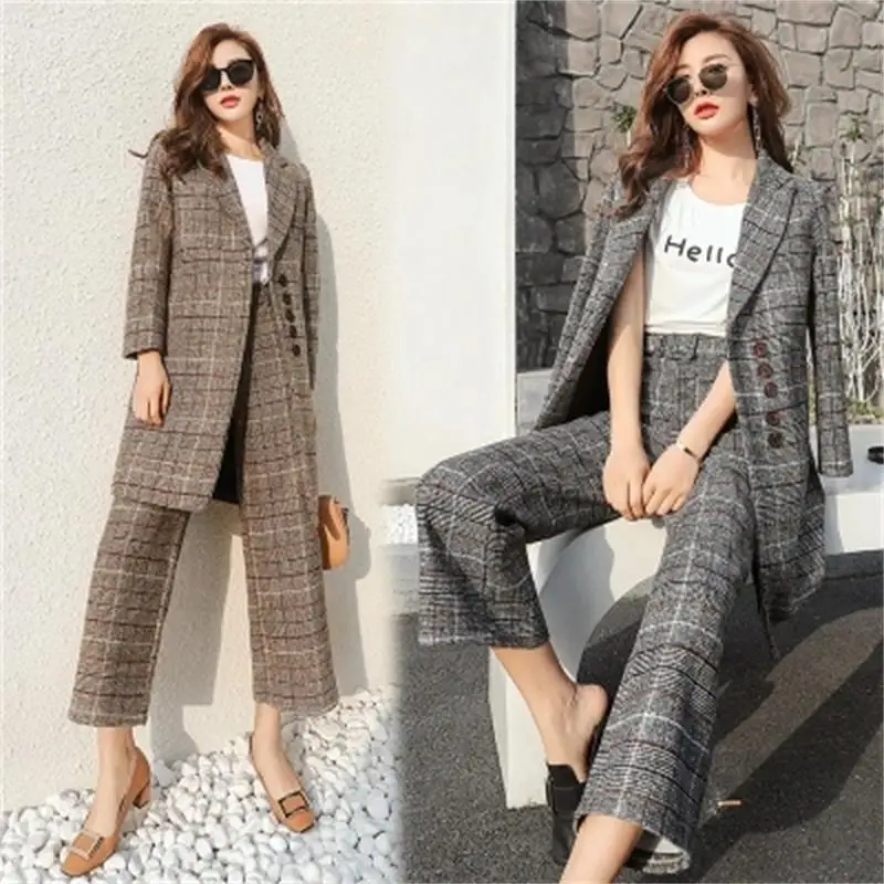 Fashion plaid small suit suit 2019 spring new female European and American temperament suit nine pants two setsWomen autumn tide
Fashion plaid small suit suit 2019 spring new female European and American temperament suit nine pants two setsWomen autumn tide