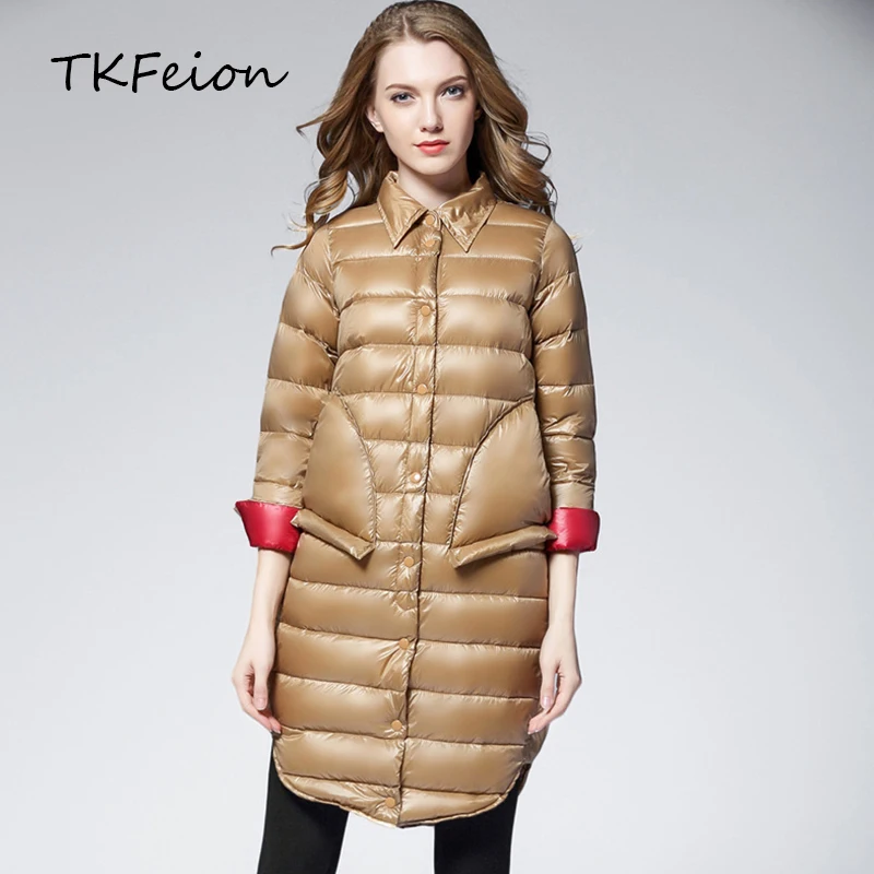Women Autumn Winter Jacket Coat Warm Duck Down Fashion Ladies Midi Long Overcoat Light Ultra-thin Style Female Loose Casual Coat
Women Autumn Winter Jacket Coat Warm Duck Down Fashion Ladies Midi Long Overcoat Light Ultra-thin Style Female Loose Casual Coat