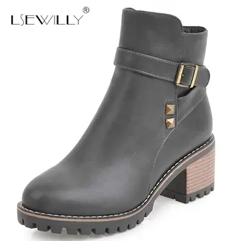 Lsewilly 2018 Winter Women Ankle Boots Side Zipper Design Fashion Thick High Heel Round Toe Rivet Ladies Motorcycle Boots S605
Lsewilly 2018 Winter Women Ankle Boots Side Zipper Design Fashion Thick High Heel Round Toe Rivet Ladies Motorcycle Boots S605