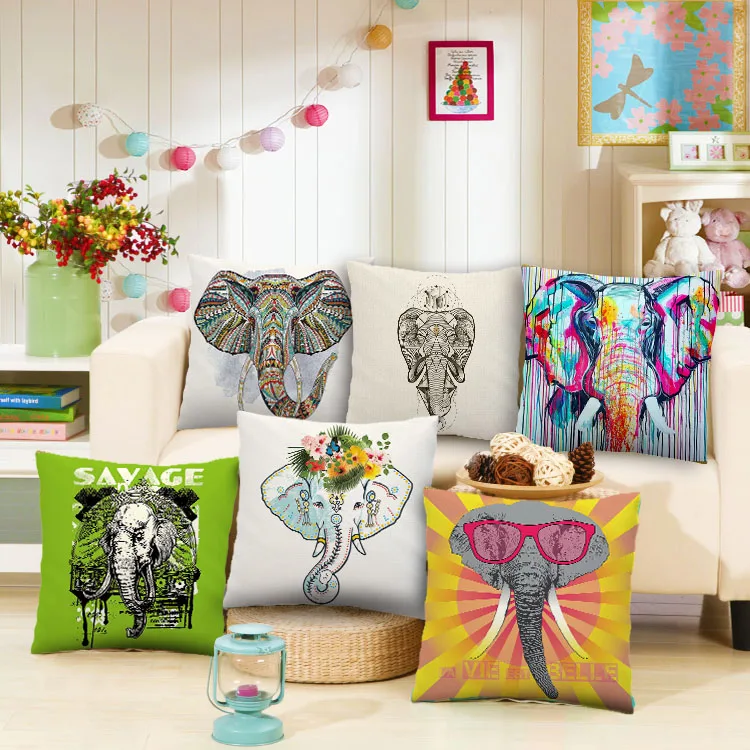 Outlets Indian Style Elephant Heads Colorful Decor Linen Cotton Throw Pillow Case Cushion Cover Home Decoration 45x45cm
Outlets Indian Style Elephant Heads Colorful Decor Linen Cotton Throw Pillow Case Cushion Cover Home Decoration 45x45cm