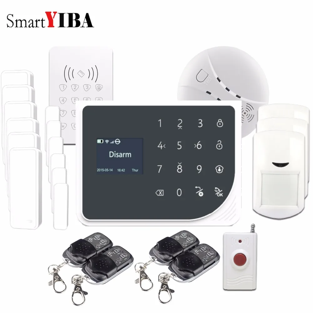 SmartYIBA Wireless WIFI GSM Home Burglar Security Alarm System APP Remote Control Touch Keyboard Spanish Russian Nederland Voice
SmartYIBA Wireless WIFI GSM Home Burglar Security Alarm System APP Remote Control Touch Keyboard Spanish Russian Nederland Voice