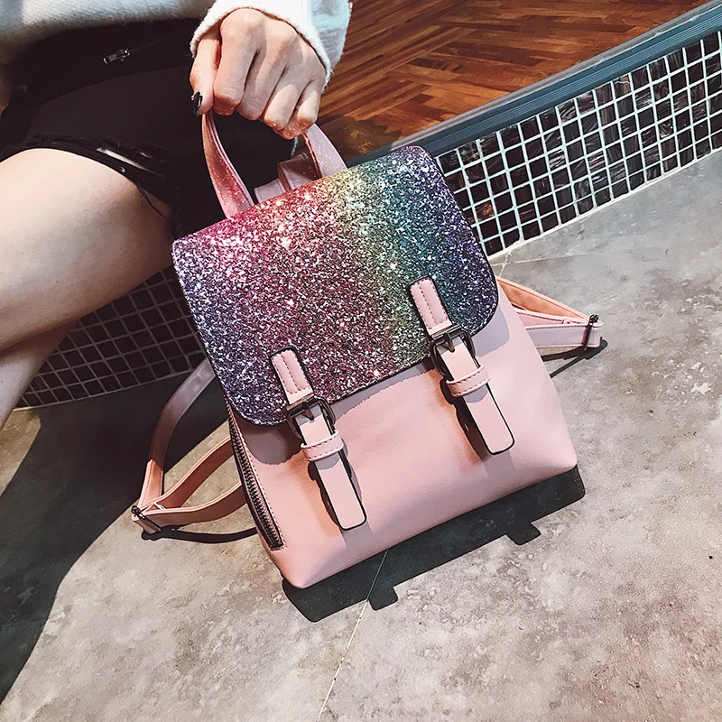 Miyahouse PU Leather Women Backpack Female Fashion Sequins School Bags Teenage Girls Korean Style Shoulder Bookpack Travel Bags
Miyahouse PU Leather Women Backpack Female Fashion Sequins School Bags Teenage Girls Korean Style Shoulder Bookpack Travel Bags
