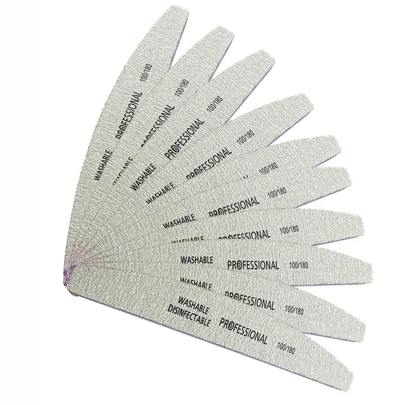 10Pcs Professional Nail File 100/180 Buffer Block Grey Crescent Moon Manicure UV Gel Varnish File Sandpaper Nail File Boat Shape
10Pcs Professional Nail File 100/180 Buffer Block Grey Crescent Moon Manicure UV Gel Varnish File Sandpaper Nail File Boat Shape