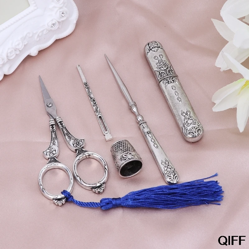 Wholesale 1 Set Vintage Embroidery Scissor Needle Case Sewing Thimble Awl Needlework Tools May06
Wholesale 1 Set Vintage Embroidery Scissor Needle Case Sewing Thimble Awl Needlework Tools May06