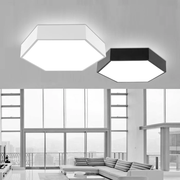 Modern Simple Led Acrylic ceiling lights Geometry hexagon White/Black Color for living room bedroom home Light lamp Fixture
Modern Simple Led Acrylic ceiling lights Geometry hexagon White/Black Color for living room bedroom home Light lamp Fixture