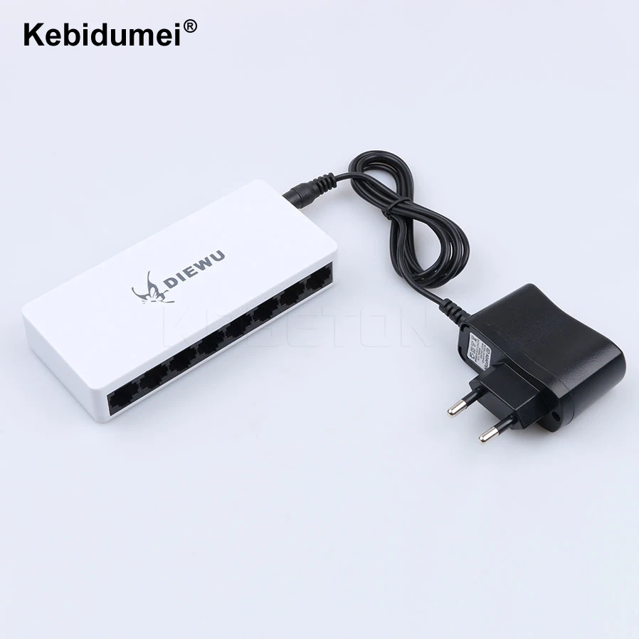 kebidumei High Performance Mini 8 ports Network Switch 10/100Mbps Fast LAN Ethernet Network Switch Adapter + Power Supply
kebidumei High Performance Mini 8 ports Network Switch 10/100Mbps Fast LAN Ethernet Network Switch Adapter + Power Supply