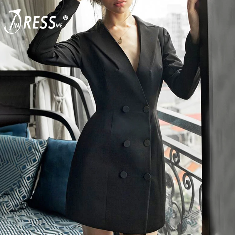 INDRESSME 2019 New Women Solid Triple Breasted Button Long Sleeve V Neck Office Lady Blazers Fashion Sexy New Coat
INDRESSME 2019 New Women Solid Triple Breasted Button Long Sleeve V Neck Office Lady Blazers Fashion Sexy New Coat