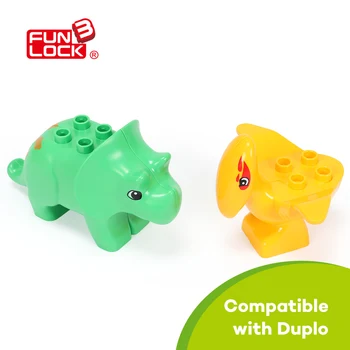 2pcs Triceratops,Pterosaur Set Funlock Duplo Dinosaur Blocks Kids Educational Toys For 2-4 Years
2pcs Triceratops,Pterosaur Set Funlock Duplo Dinosaur Blocks Kids Educational Toys For 2-4 Years