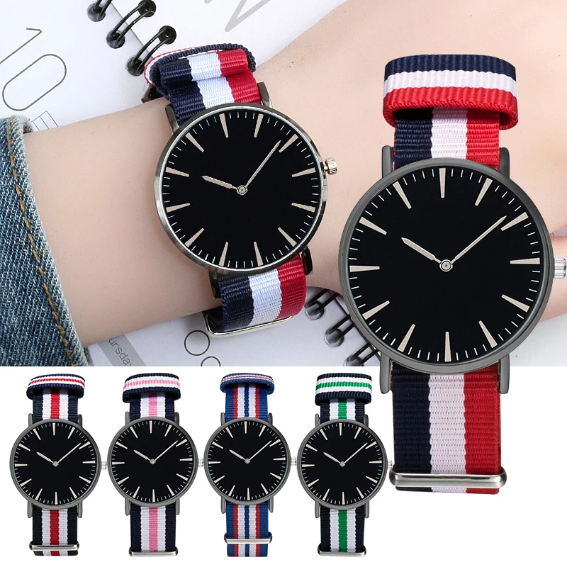 New Fashion Women Wristwatch Creative Black Dial Canvas Nylon Strap Men Quartz Watches Luxury Ladies Watch Couple Clock Relogios
New Fashion Women Wristwatch Creative Black Dial Canvas Nylon Strap Men Quartz Watches Luxury Ladies Watch Couple Clock Relogios