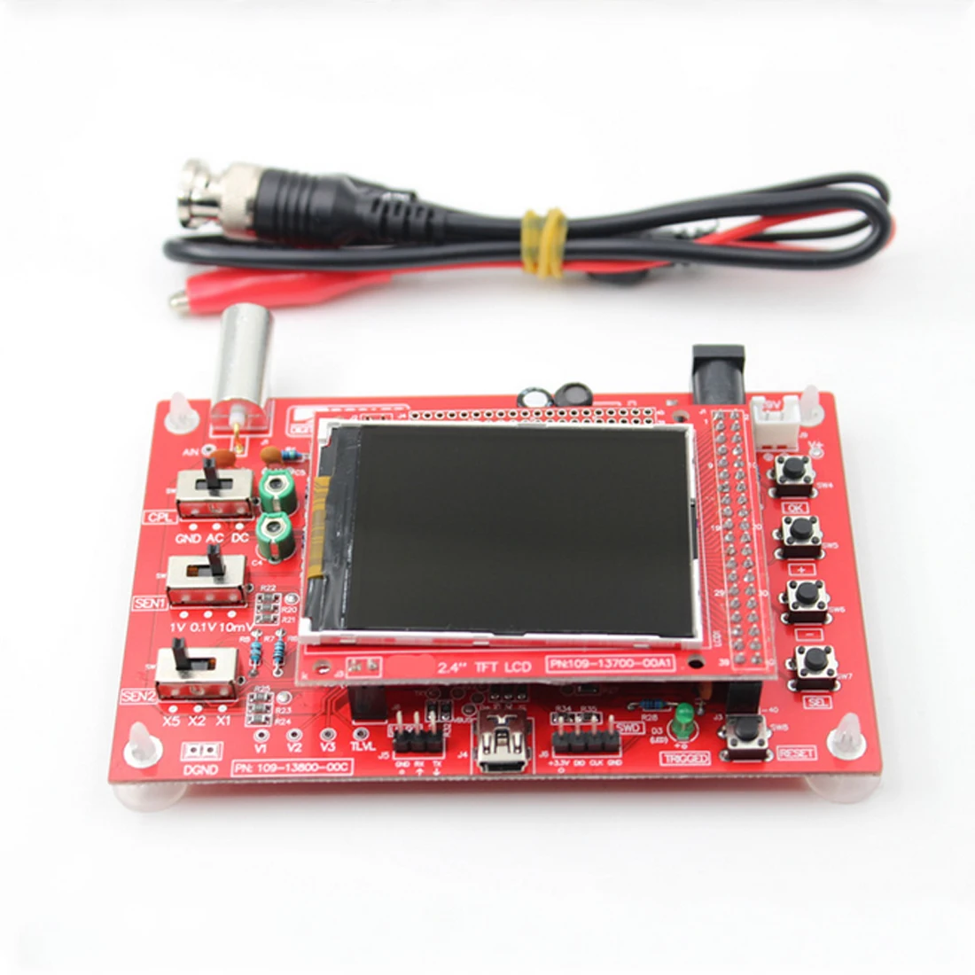 New 2.4" TFT Pocket-size Digital Oscilloscope Kit DIY Parts Handheld + Acrylic DIY Case Cover Shell for DSO138
New 2.4" TFT Pocket-size Digital Oscilloscope Kit DIY Parts Handheld + Acrylic DIY Case Cover Shell for DSO138