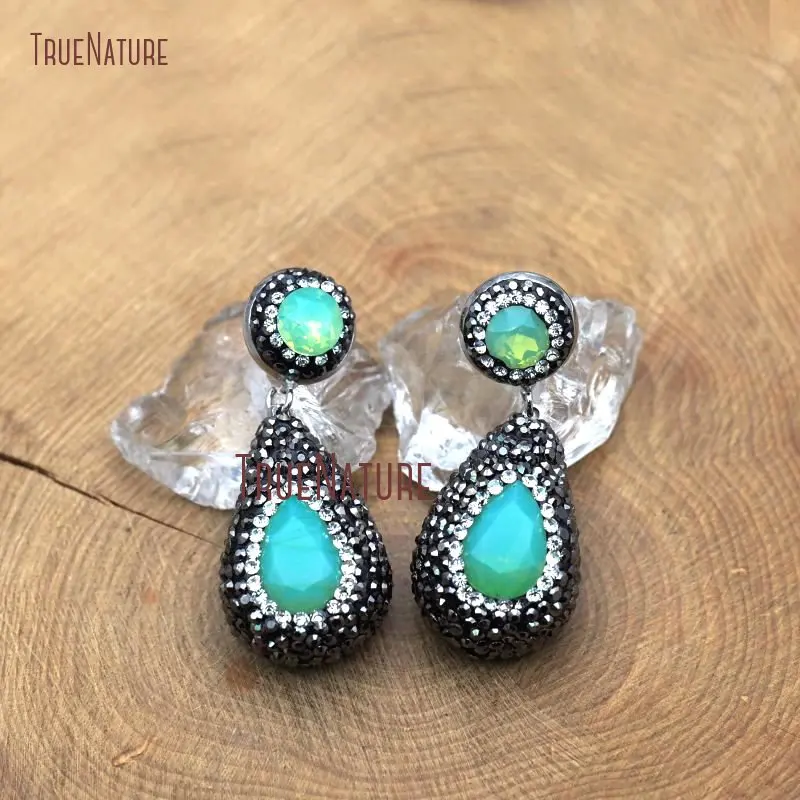 Pave Gun Metal Rhinestone Electroplated Glass Stud Jewelry Earrings Faceted Water Drop Crystal Stud Earring 20*31 mm ER7977
Pave Gun Metal Rhinestone Electroplated Glass Stud Jewelry Earrings Faceted Water Drop Crystal Stud Earring 20*31 mm ER7977