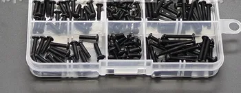 120pcs/lot M3*6-M3*20 carbon steel hex socket pan head black screw set with box assortment kits thread repair kit hardware97
120pcs/lot M3*6-M3*20 carbon steel hex socket pan head black screw set with box assortment kits thread repair kit hardware97
