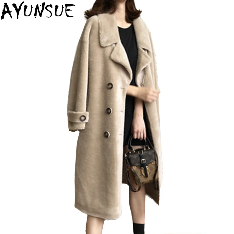 2018 Women's Real Fur Coat 100% Wool Jackets Women Winter Warm Sheep Shearing Overcoat Long Double Breasted Trench Coats LX2475
2018 Women's Real Fur Coat 100% Wool Jackets Women Winter Warm Sheep Shearing Overcoat Long Double Breasted Trench Coats LX2475